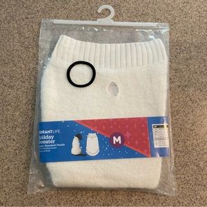 New Vibrant Life Dog Pet Sweater White Holiday Medium Beagle Poodle 20-50 lbs